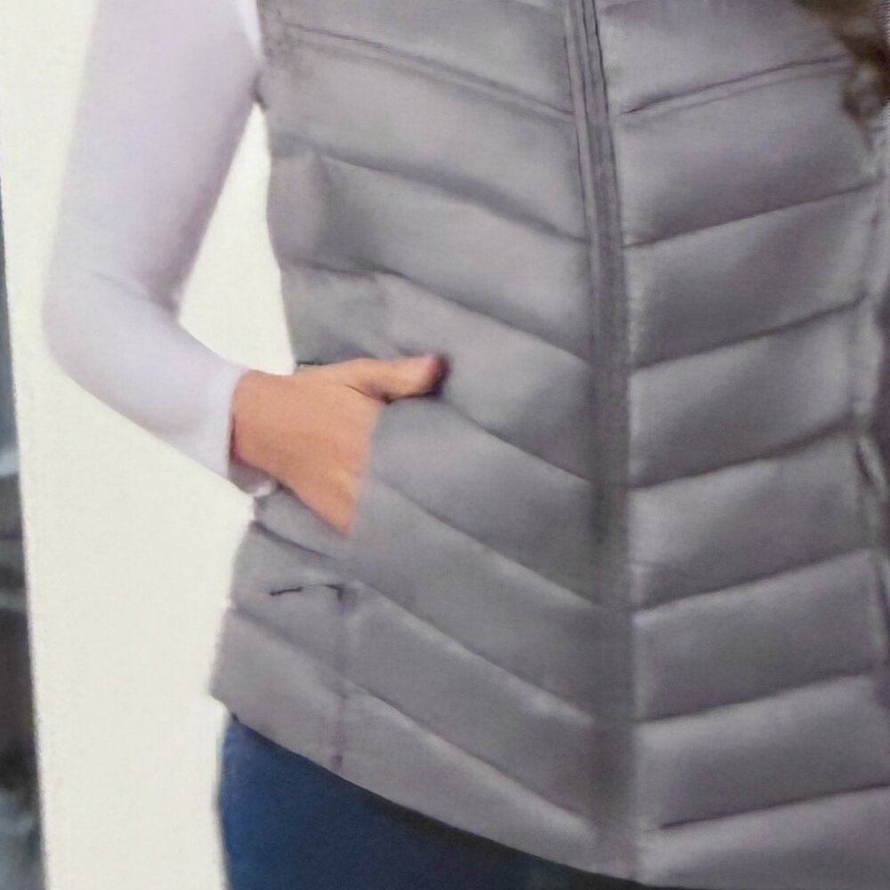 32 Degrees Heat Women's Packable Vest Size M Blue Zip-up Lightweight Warm (NEW - Picture 6 of 15